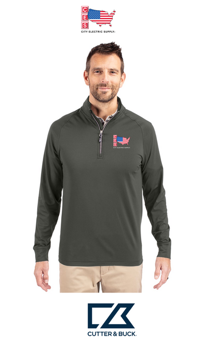 Cutter & Buck Adapt Recycled Soft Knit Stretch Mens Quarter Zip Pullover