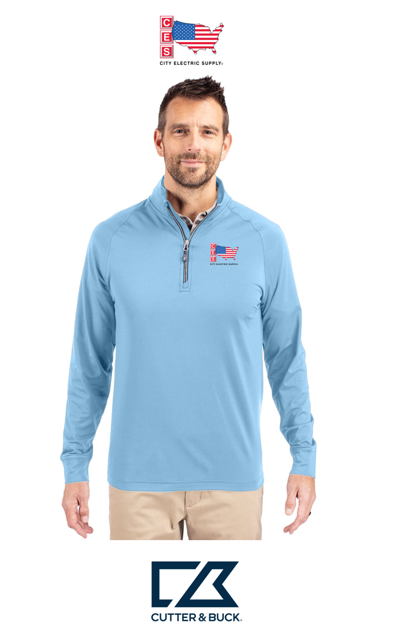 Cutter & Buck Adapt Recycled Soft Knit Stretch Mens Quarter Zip Pullover