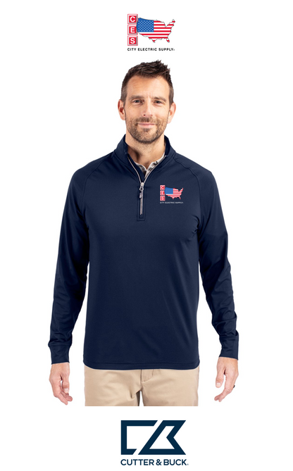 Cutter & Buck Adapt Recycled Soft Knit Stretch Mens Quarter Zip Pullover