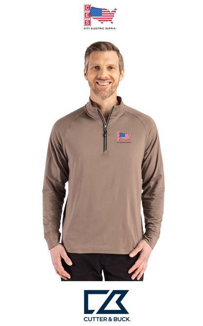 Cutter & Buck Adapt Recycled Soft Knit Stretch Mens Quarter Zip Pullover