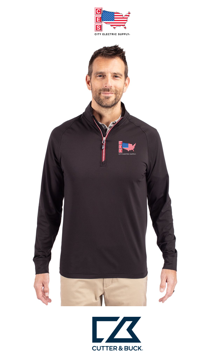 Cutter & Buck Adapt Recycled Soft Knit Stretch Mens Quarter Zip Pullover