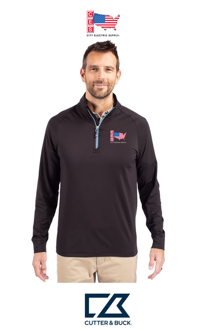 Cutter & Buck Adapt Recycled Soft Knit Stretch Mens Quarter Zip Pullover