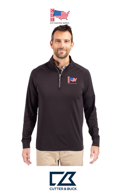 Cutter & Buck Adapt Recycled Soft Knit Stretch Mens Quarter Zip Pullover