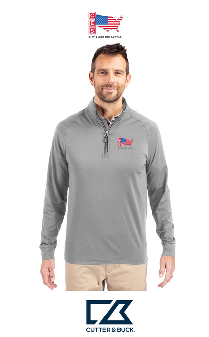 Cutter & Buck Adapt Recycled Soft Knit Stretch Mens Quarter Zip Pullover