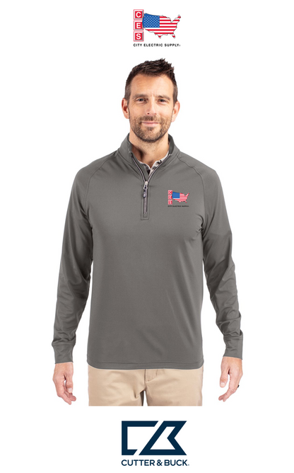 Cutter & Buck Adapt Recycled Soft Knit Stretch Mens Quarter Zip Pullover