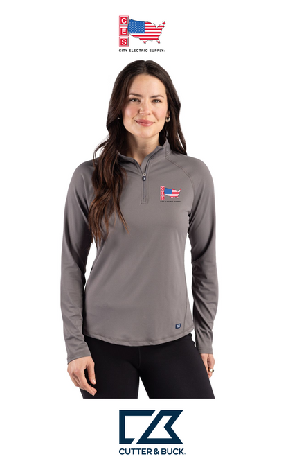 Cutter & Buck Prospect Recycled Featherlight Stretch Womens Quarter Zip