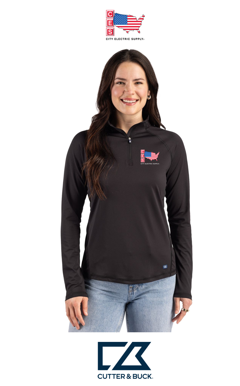 Cutter & Buck Prospect Recycled Featherlight Stretch Womens Quarter Zip