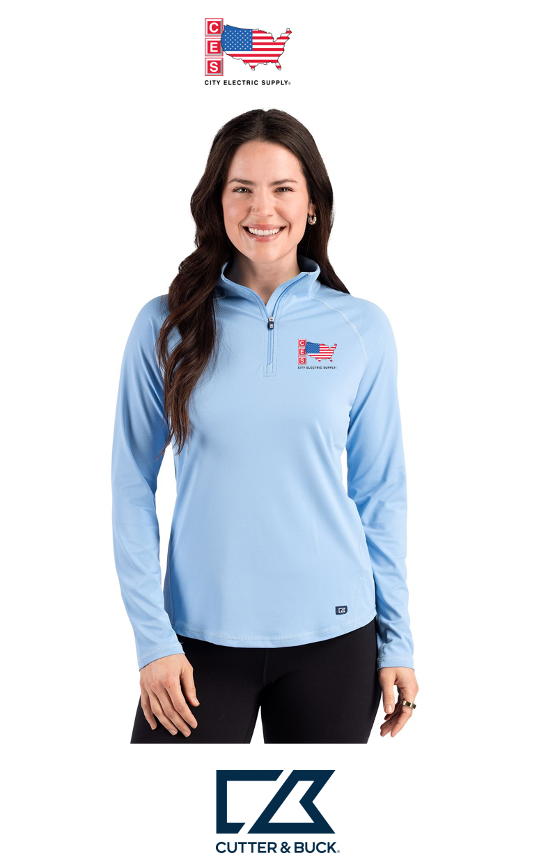 Cutter & Buck Prospect Recycled Featherlight Stretch Womens Quarter Zip
