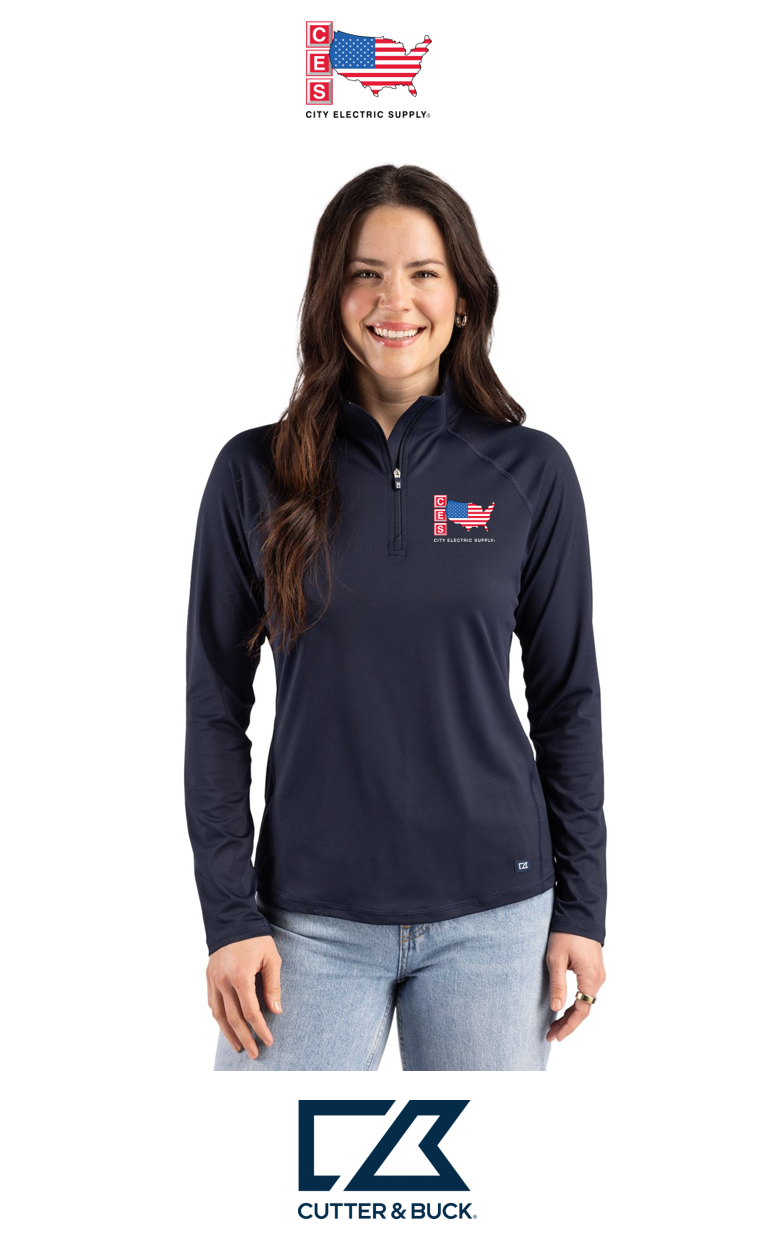 Cutter & Buck Prospect Recycled Featherlight Stretch Womens Quarter Zip