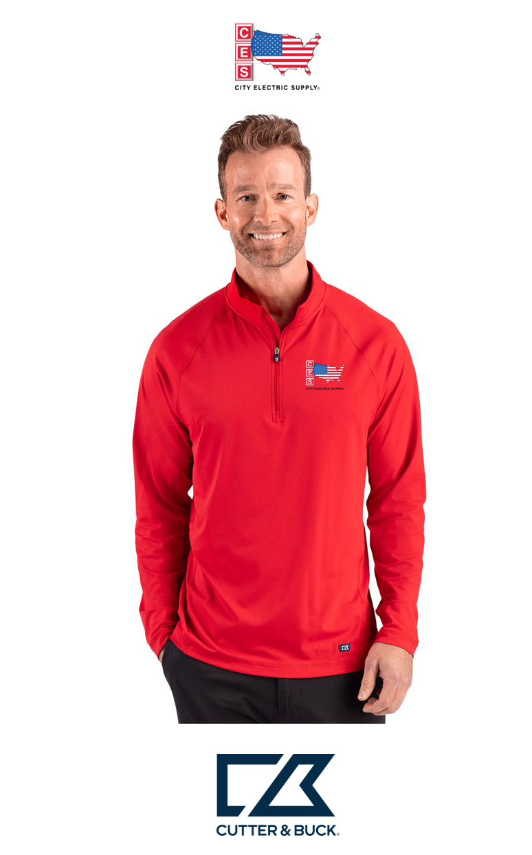 Cutter & Buck Prospect Recycled Featherlight Stretch Mens Quarter Zip