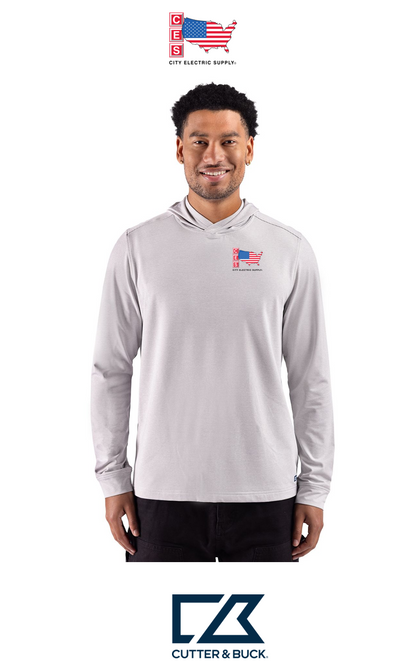 Cutter & Buck Adapt Recycled Soft Knit Stripe Mens Hooded Pullover