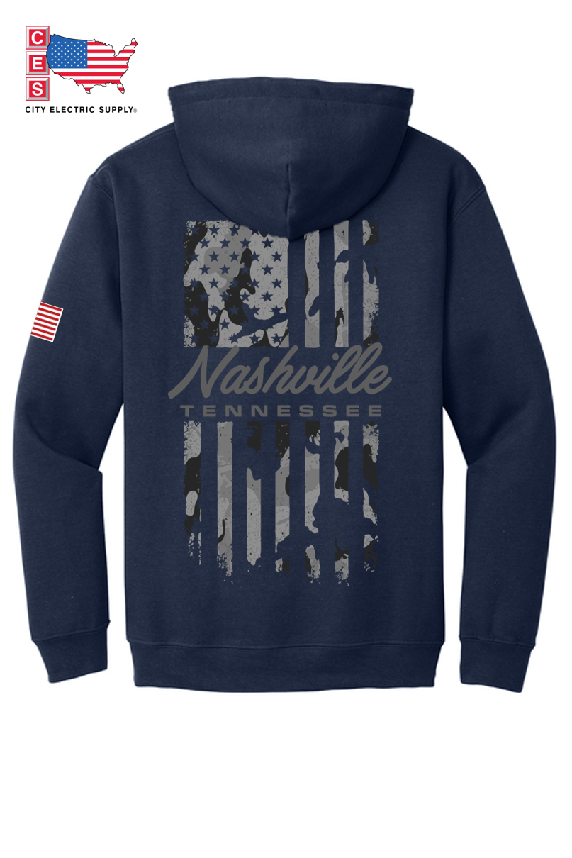 Hooded Sweatshirt - CAMO FLAG - CUSTOM