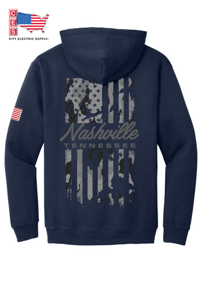 Hooded Sweatshirt - CAMO FLAG - CUSTOM