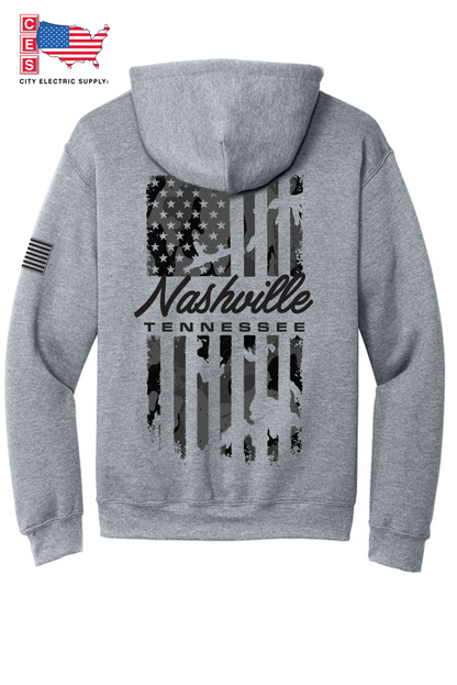 Hooded Sweatshirt - CAMO FLAG - CUSTOM