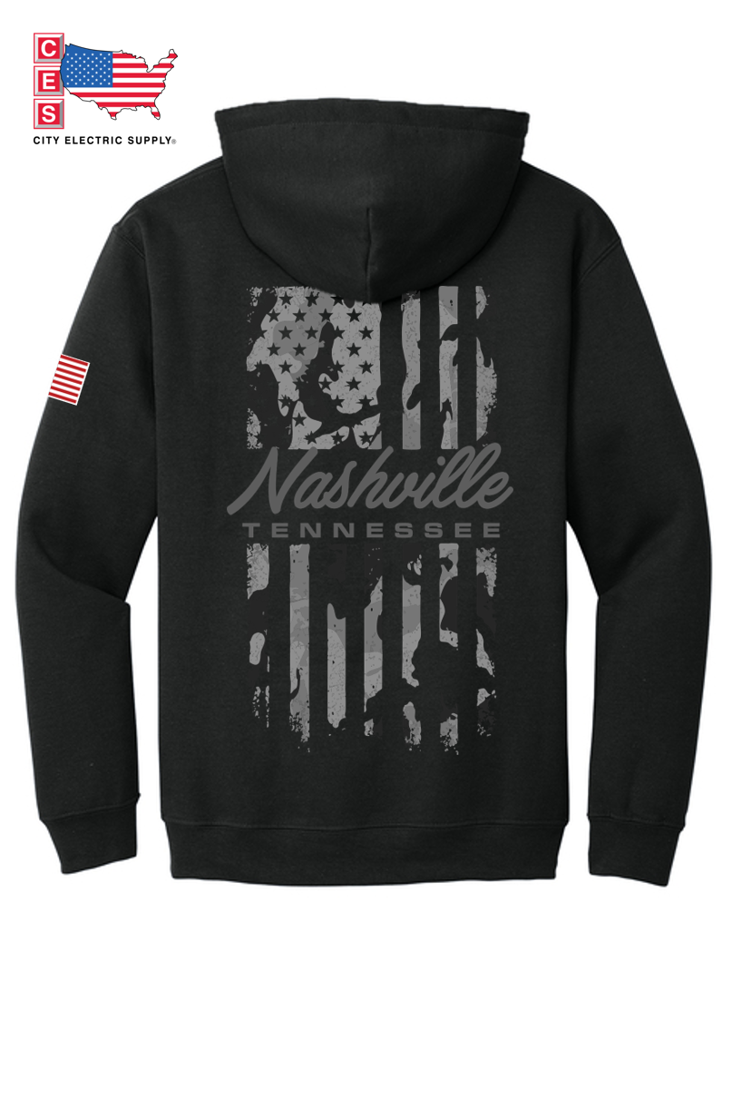 Hooded Sweatshirt - CAMO FLAG - CUSTOM
