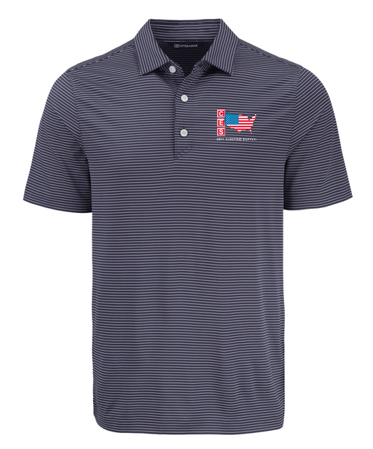 Cutter & Buck Forge Eco Fine Line Stripe Stretch Recycled Mens Polo