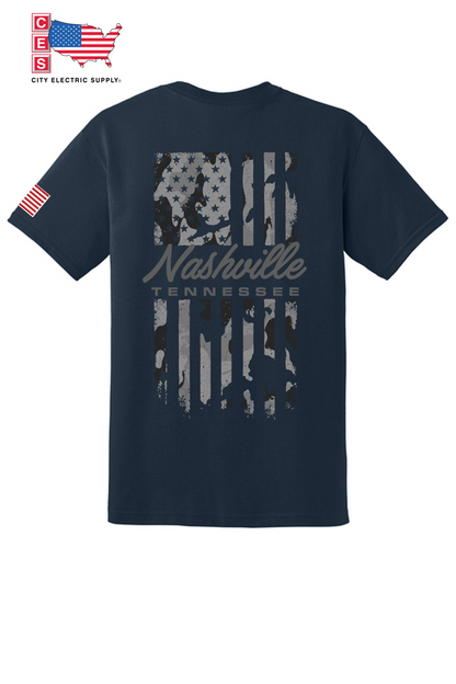Core Blend Tee - CAMO FLAG - CUSTOM