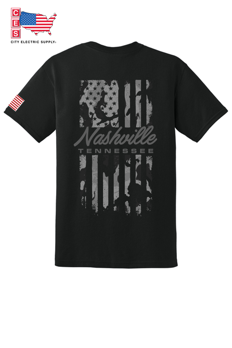 Core Blend Tee - CAMO FLAG - CUSTOM