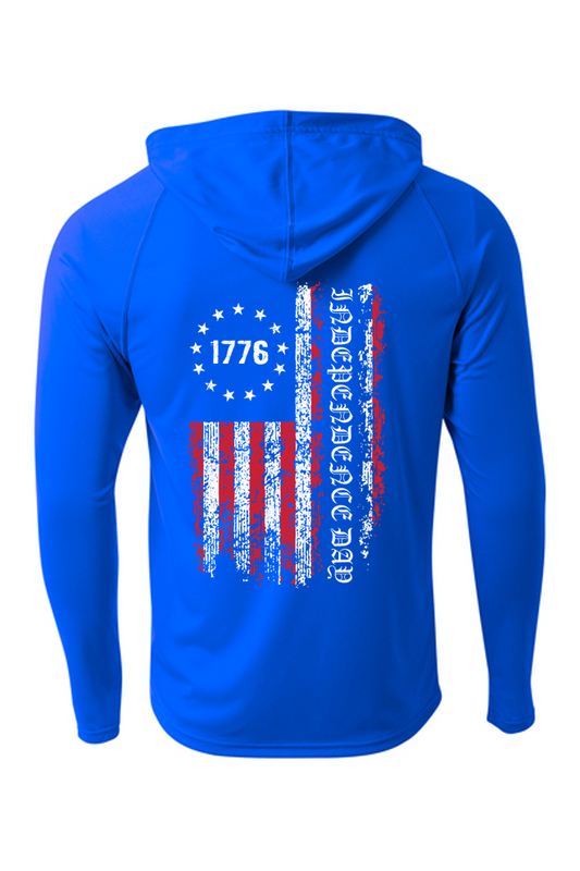 Cooling Performance Long Sleeve Hooded - Independence Day