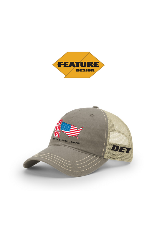 Richardson 111P GARMENT WASHED PRINTED TRUCKER - CUSTOM