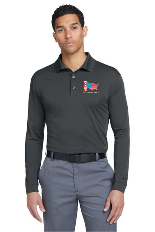 Nike Men's Long Sleeve Dri-FIT Stretch Tech Polo