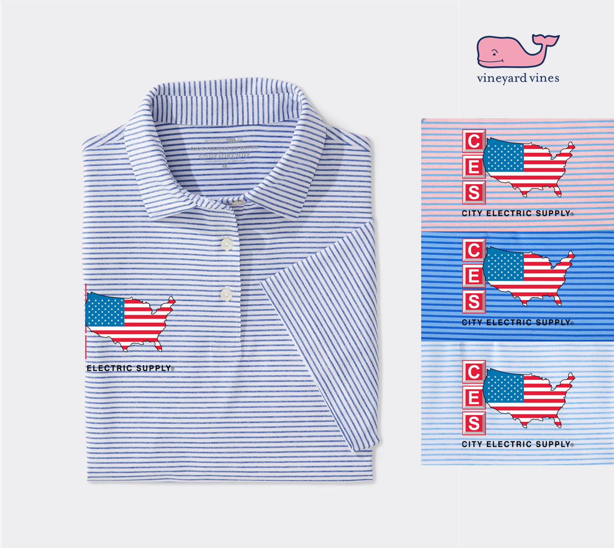 Vinyard Vines Bradley Stripe Sankaty Polo